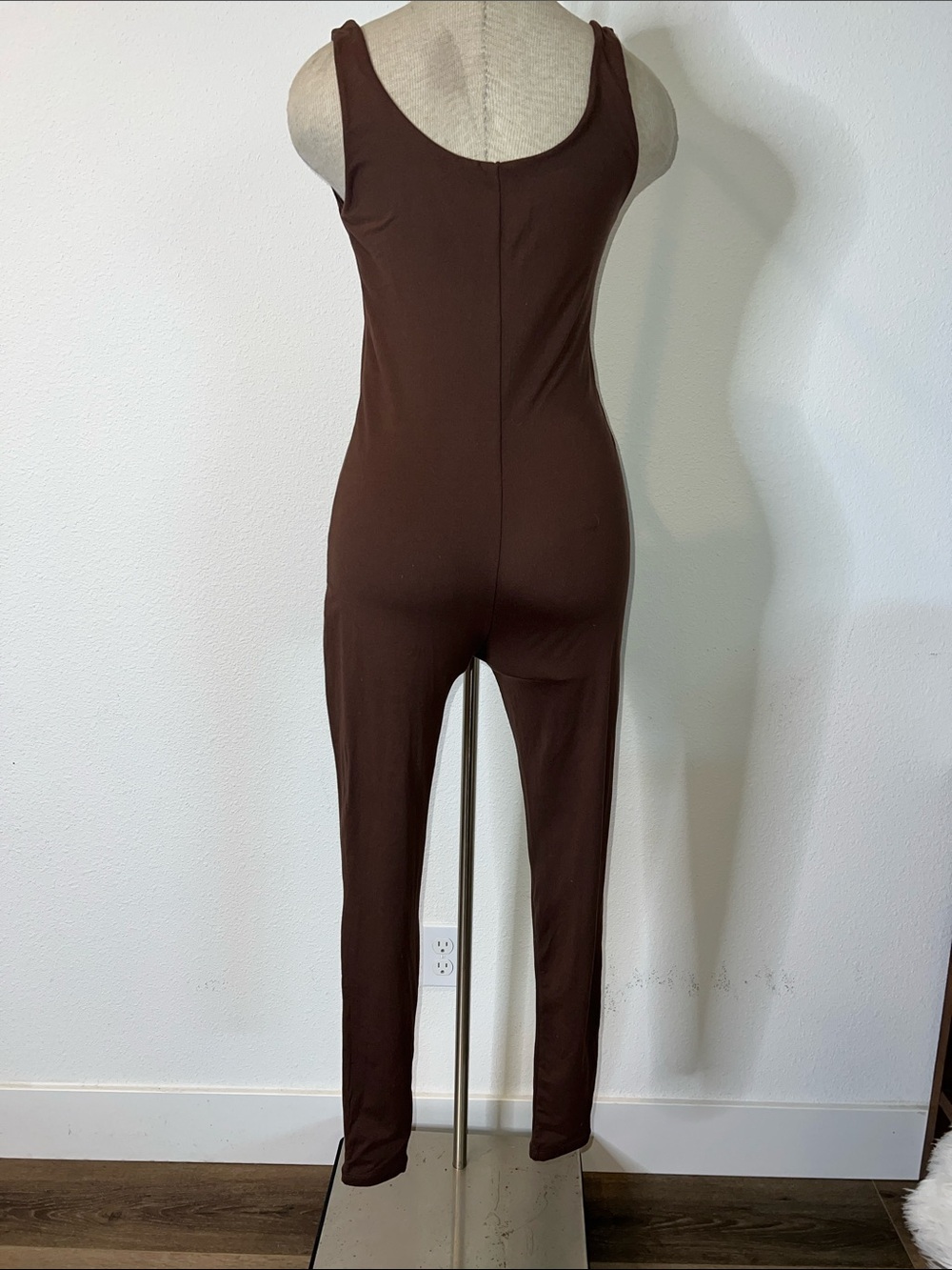 Bumpsuit Chocolate Brown Sleeveless Jumpsuit - Picture 2 of 4